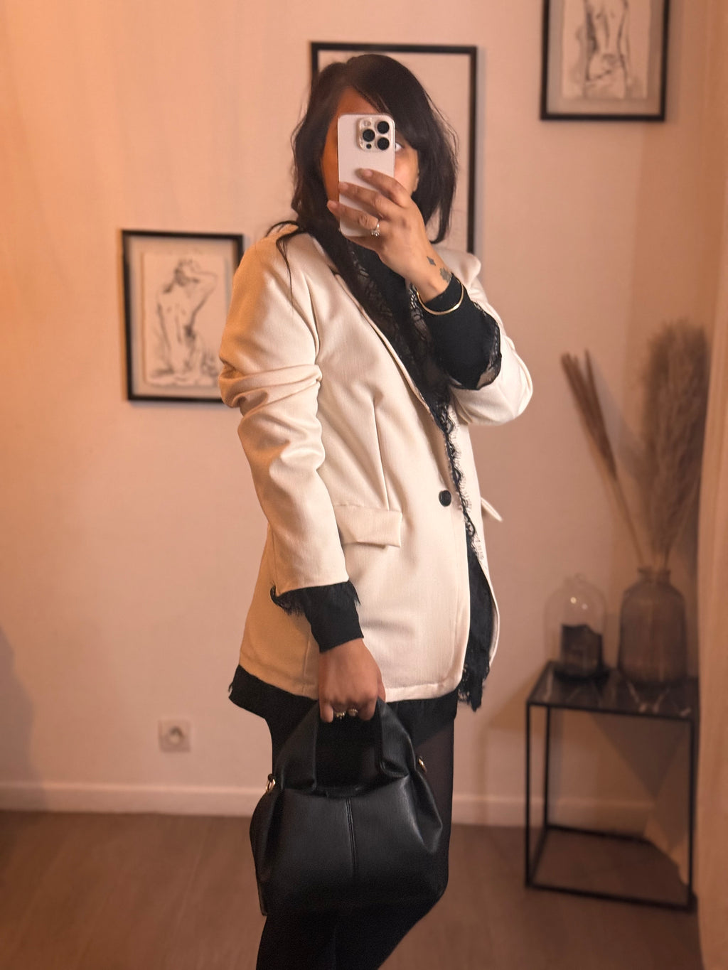 Blazer détail dentelle