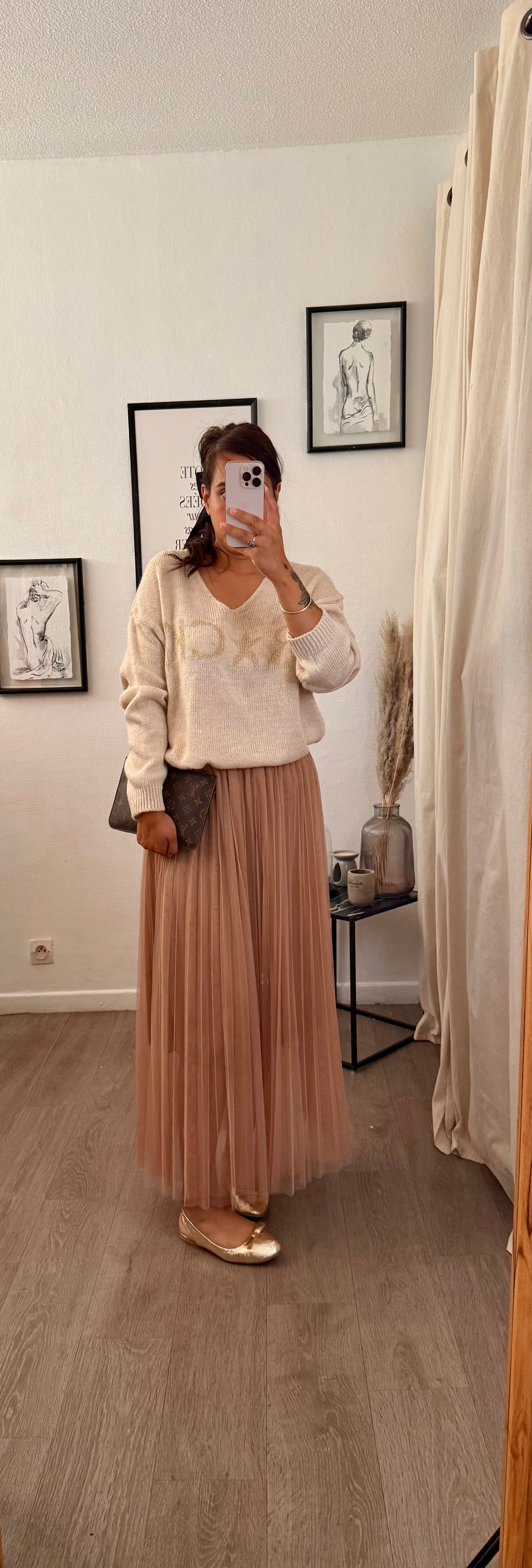 Jupe longue en tulle