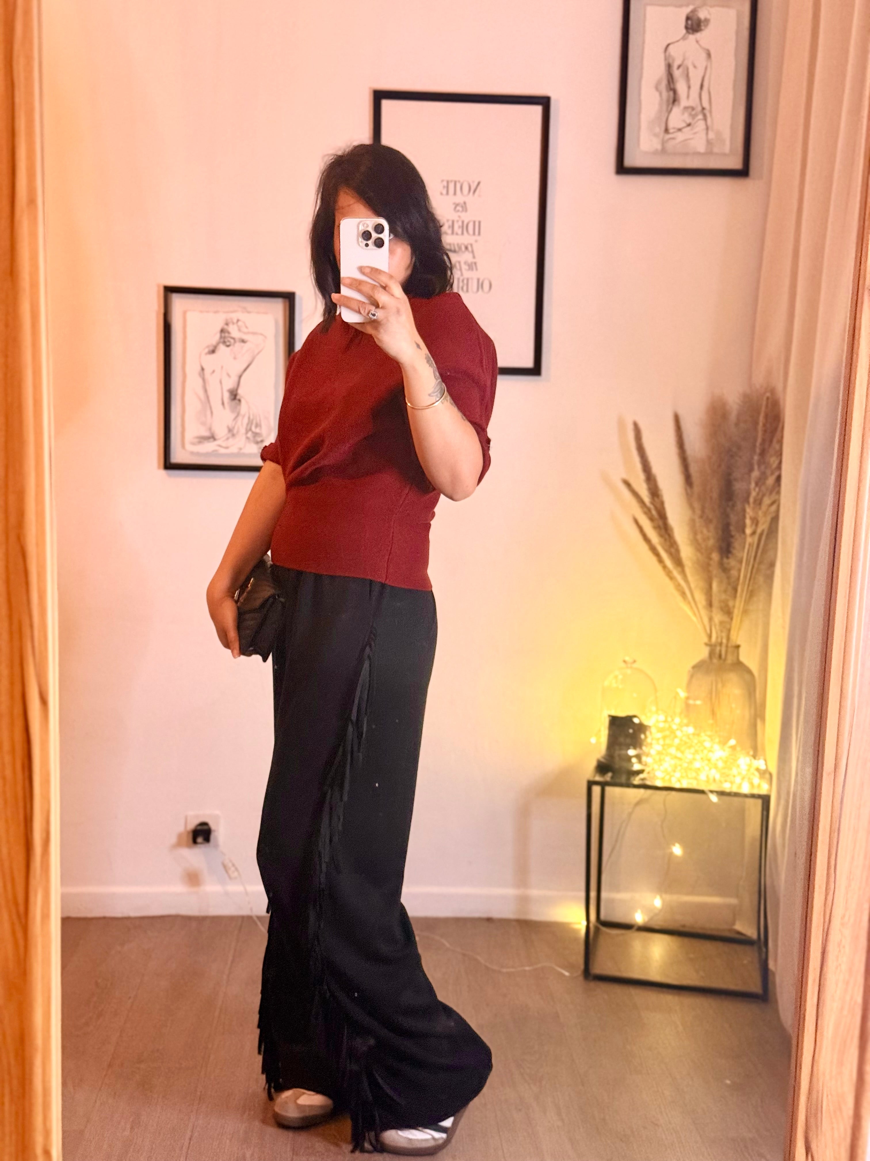 Pantalon à franges