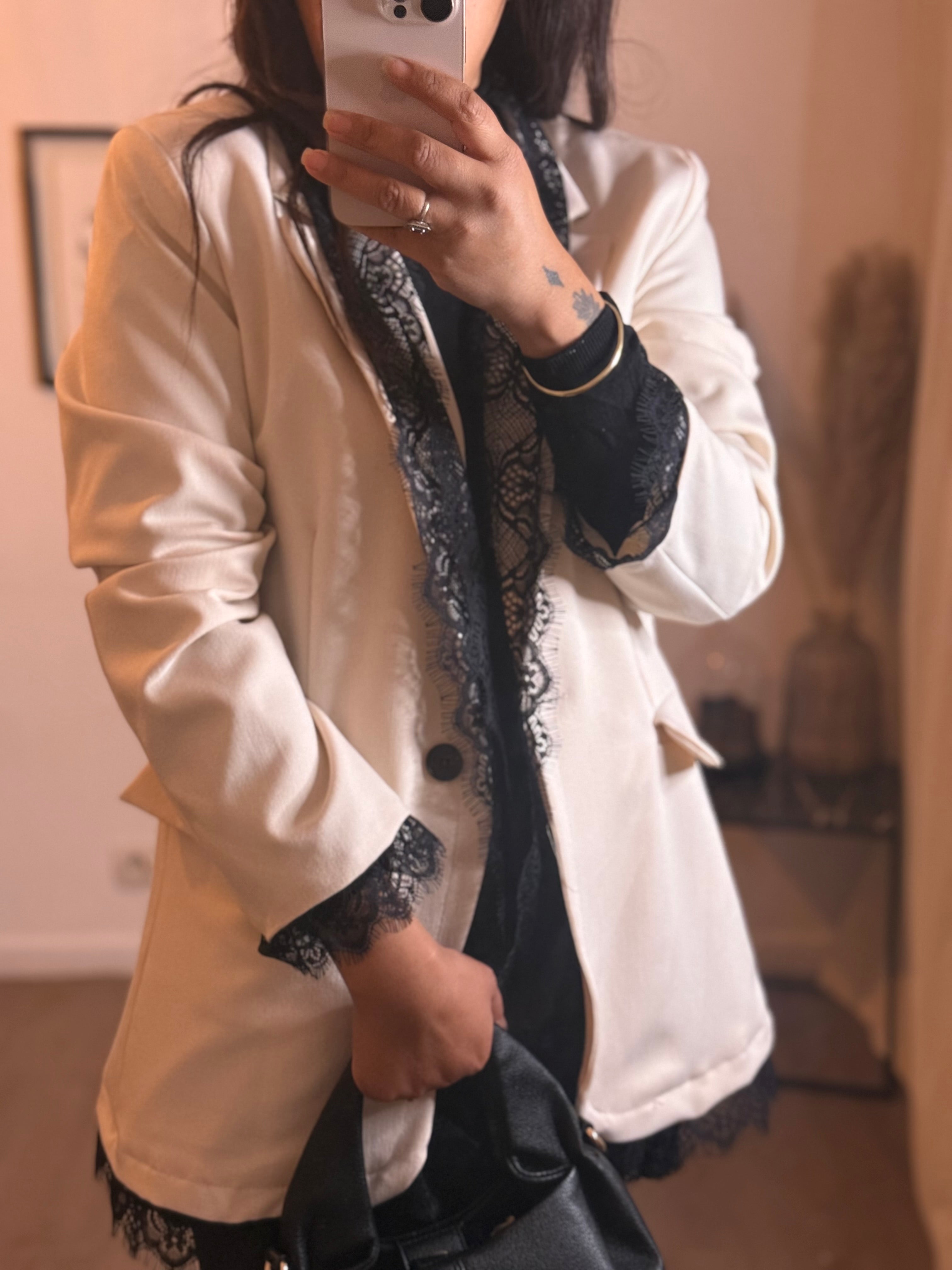 Blazer détail dentelle