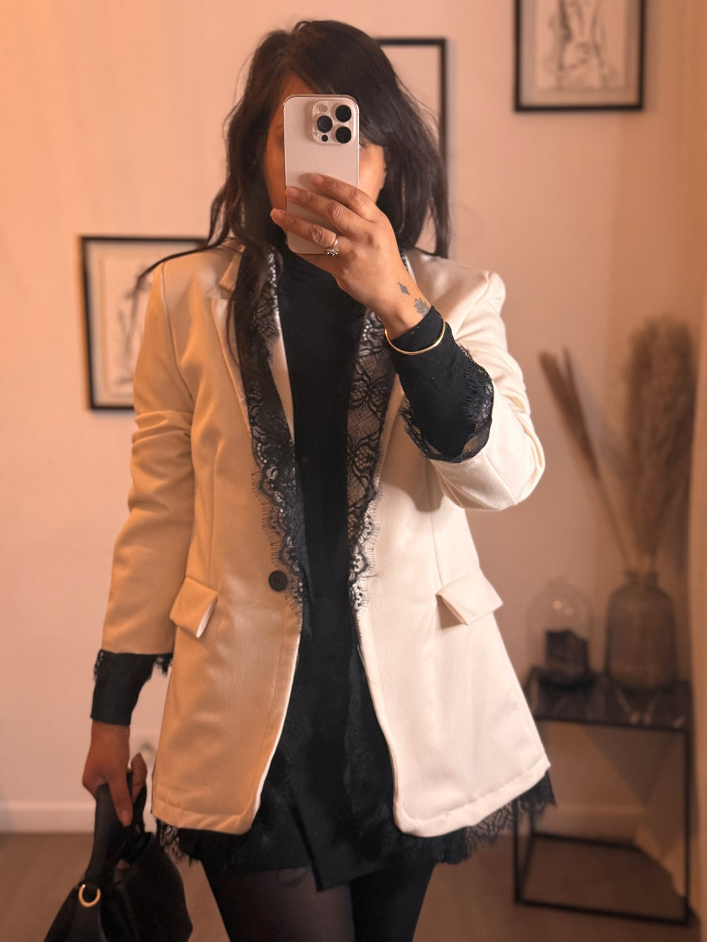 Blazer détail dentelle