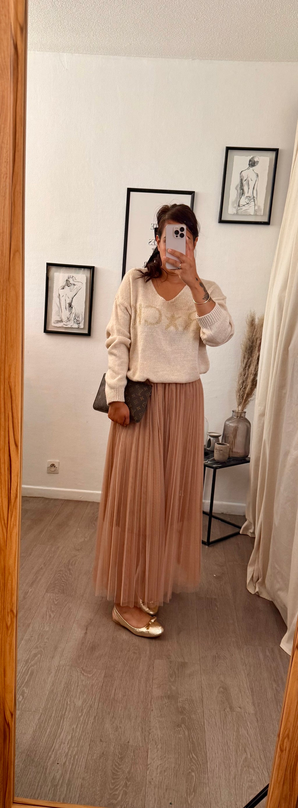 Jupe longue en tulle