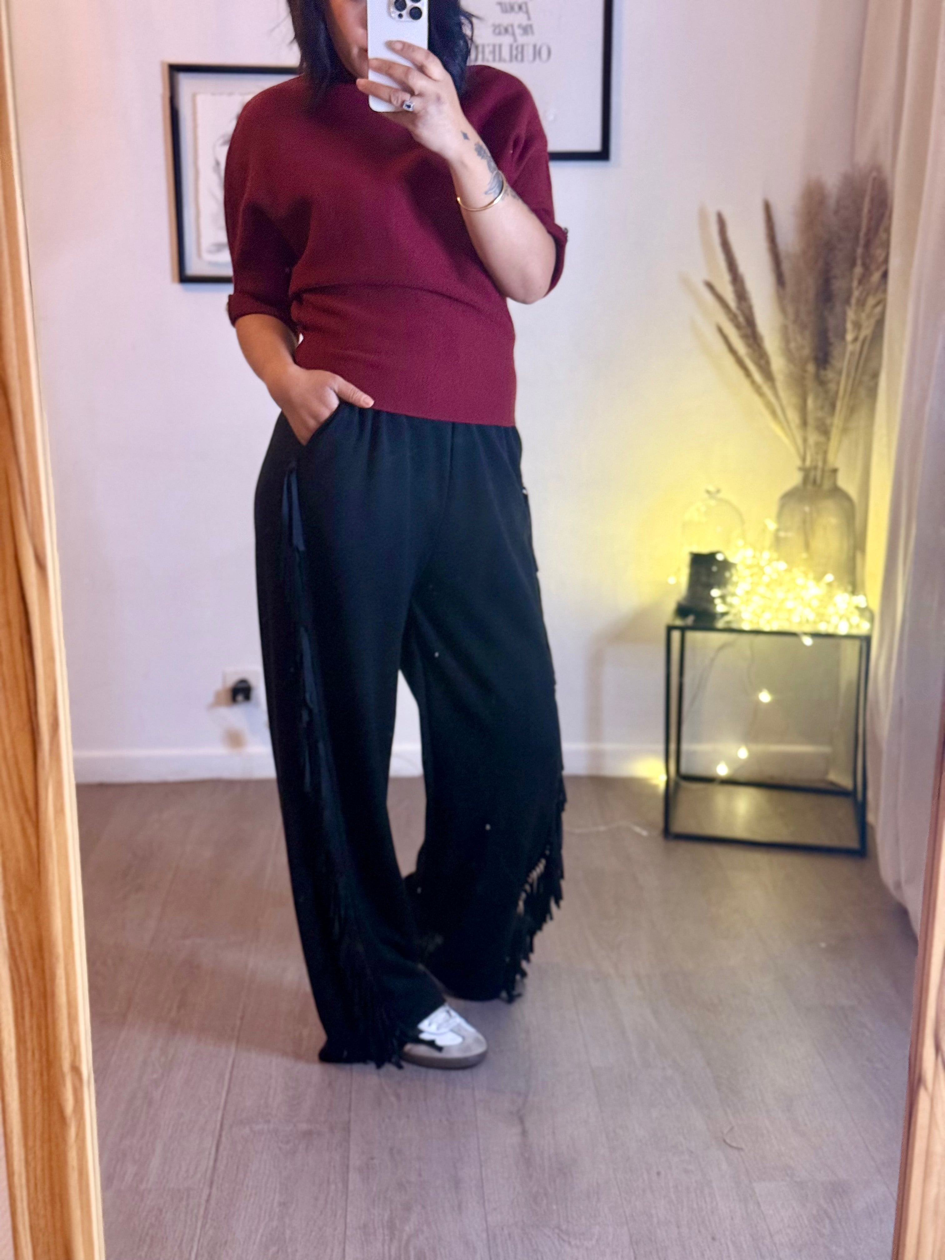 Pantalon à franges