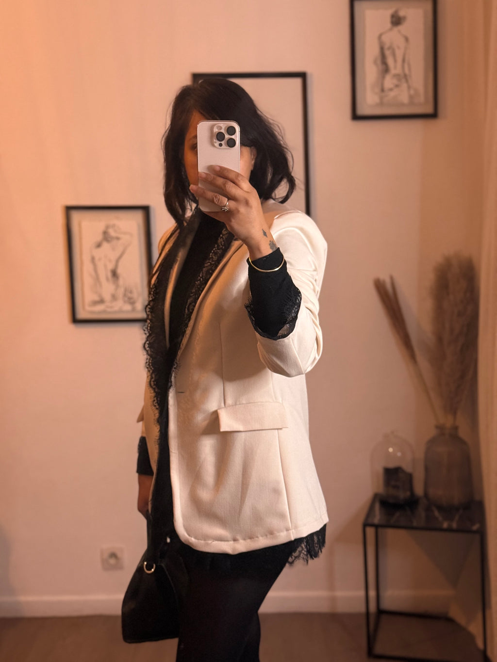 Blazer détail dentelle
