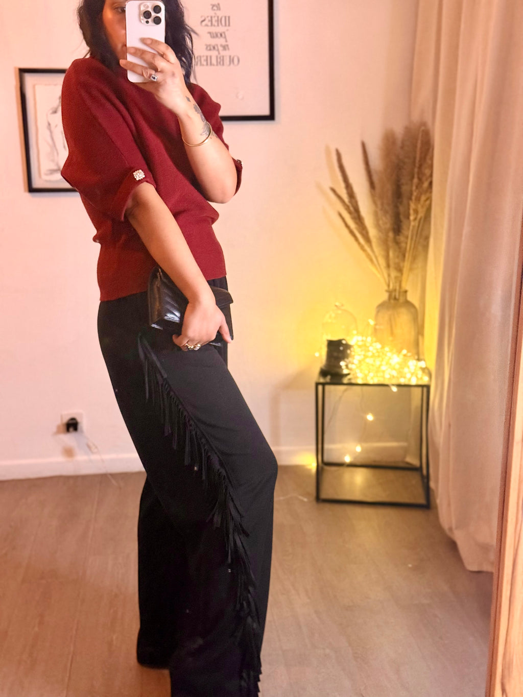 Pantalon à franges