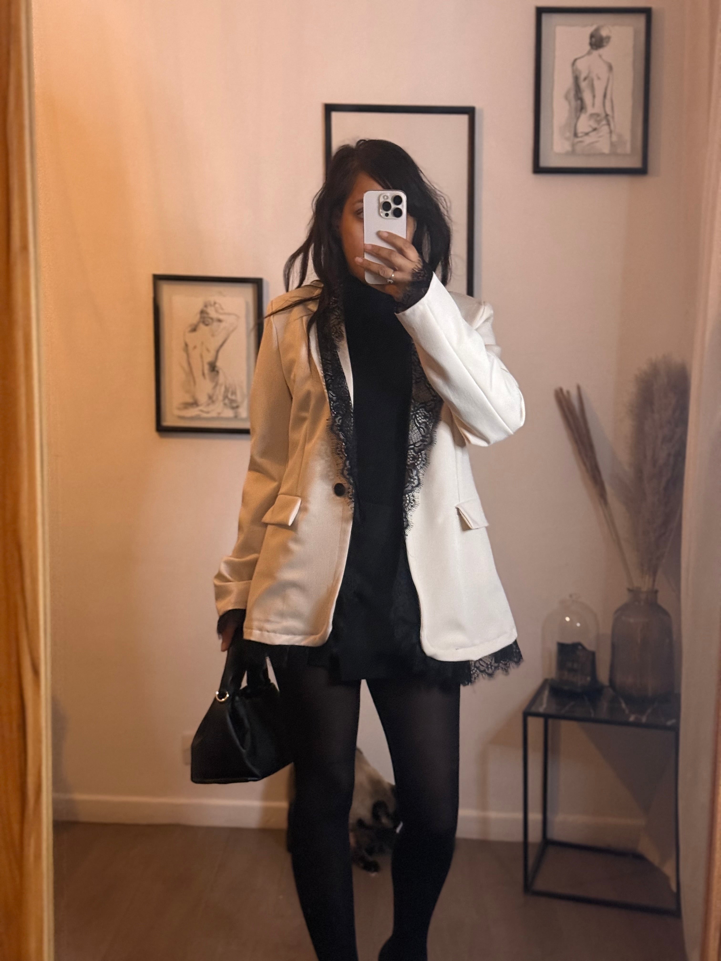 Blazer détail dentelle